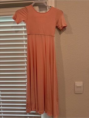 Well Dressed Wolf Peach Short-Sleeve Girls' Maxi Dress